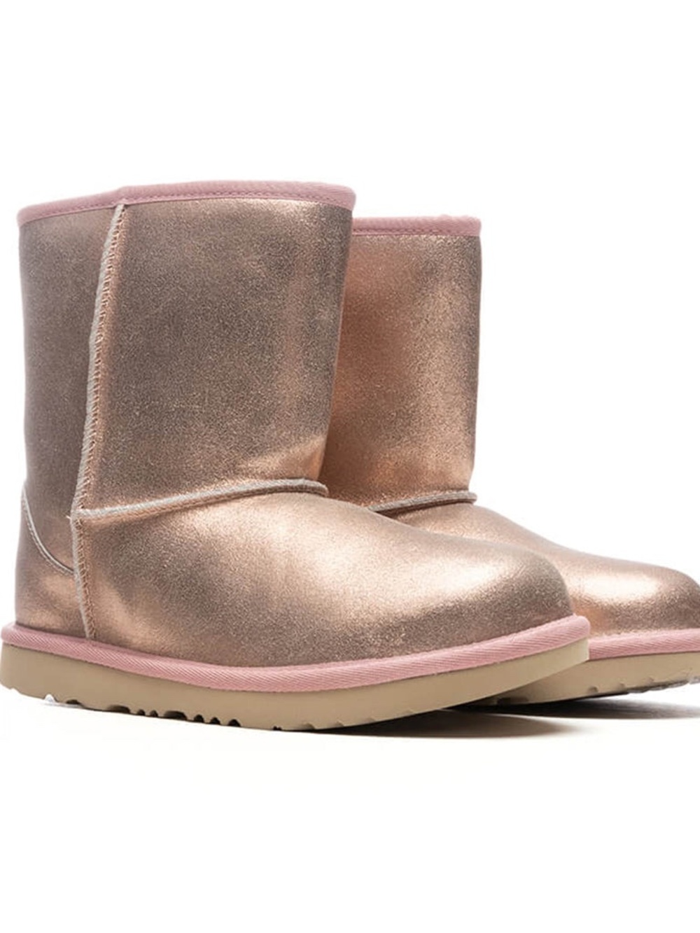 Pink UGG Classic II Metallic Glitter Boots